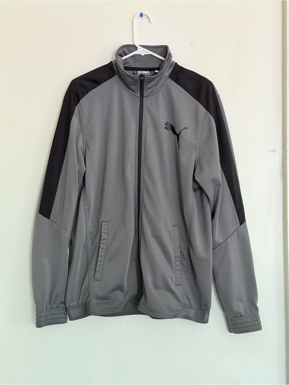 Puma Gray and Black Performance Track Jacket